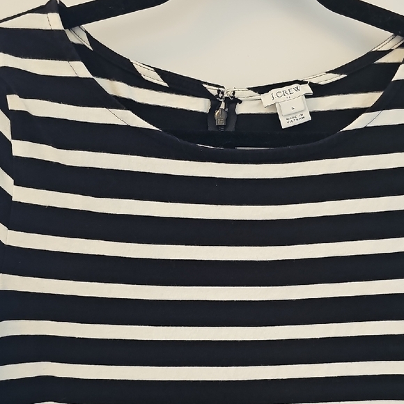 J. Crew stripped Black And White Shirt Dress 100% Cotton Size S - Picture 2 of 12